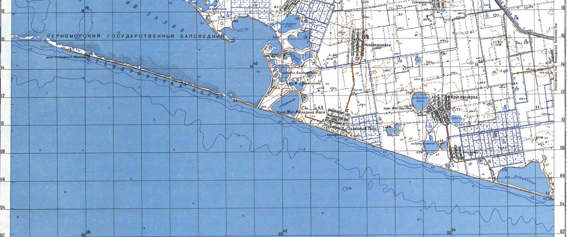 Спутниковая карта Херсонской области